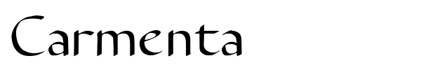 Carmenta font preview